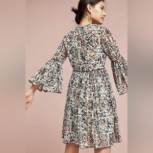 Anthropologie Libra Embroidered Floral Tunic DressBhanuni by Jyoti Size 0P